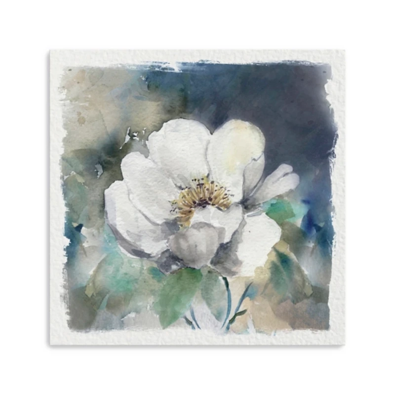 Whitewashed Peony Canvas Art Print