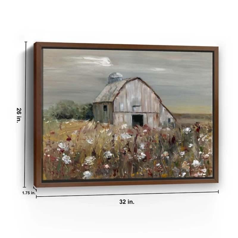 Swatland Wildflower Barn Framed Canvas Art Print