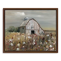 Swatland Wildflower Barn Framed Canvas Art Print