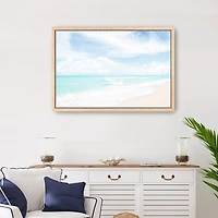 Hawaiian Beach Framed Canvas Art Print