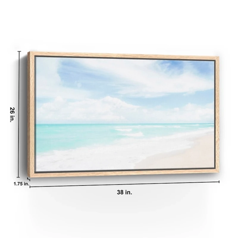 Hawaiian Beach Framed Canvas Art Print