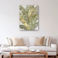 Touch of Gold Banana Leaves Canvas Art Print