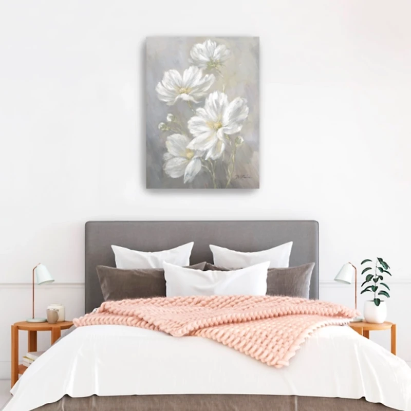 Cosmos Flowers Canvas Art Print