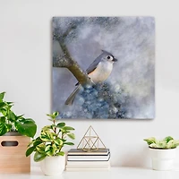 Tufted Titmouse Bird Canvas Art Print