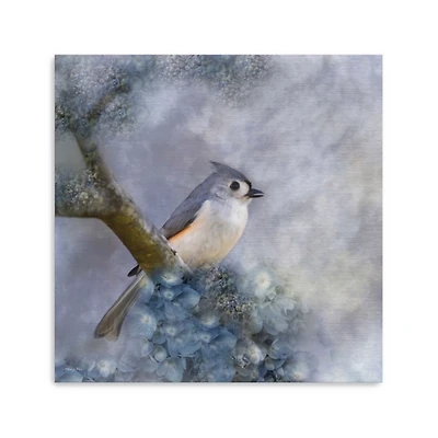 Tufted Titmouse Bird Canvas Art Print