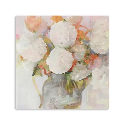 Watercolor Table Bouquet Canvas Art Print