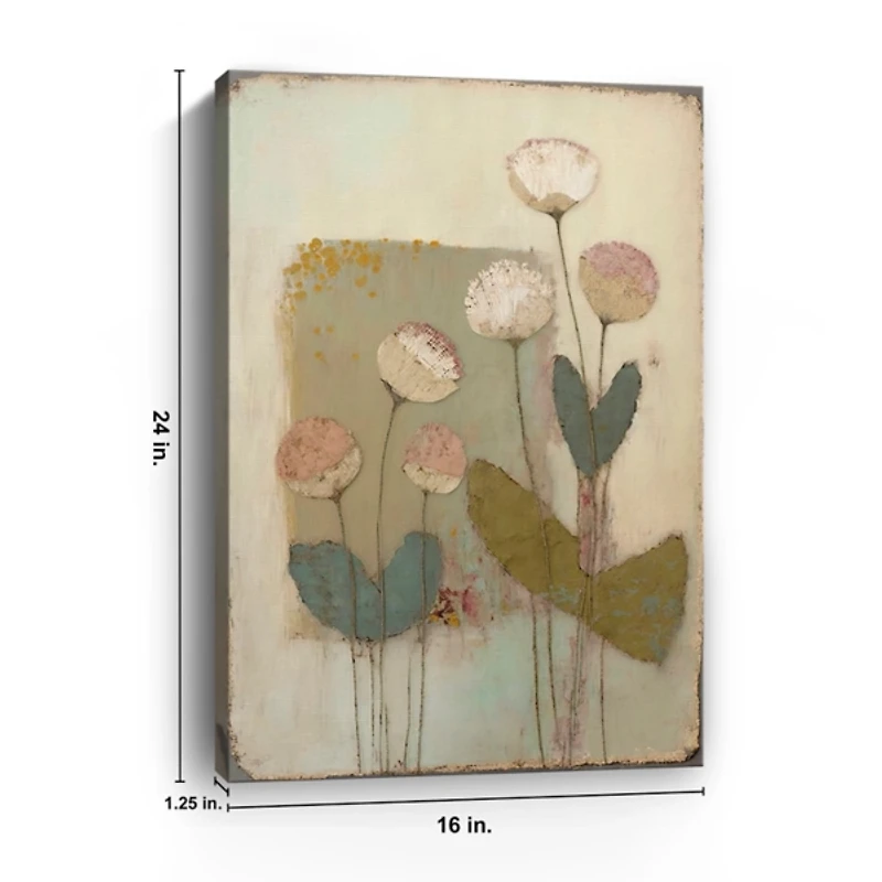 Blushcup Floral Encaustic Canvas Art Print