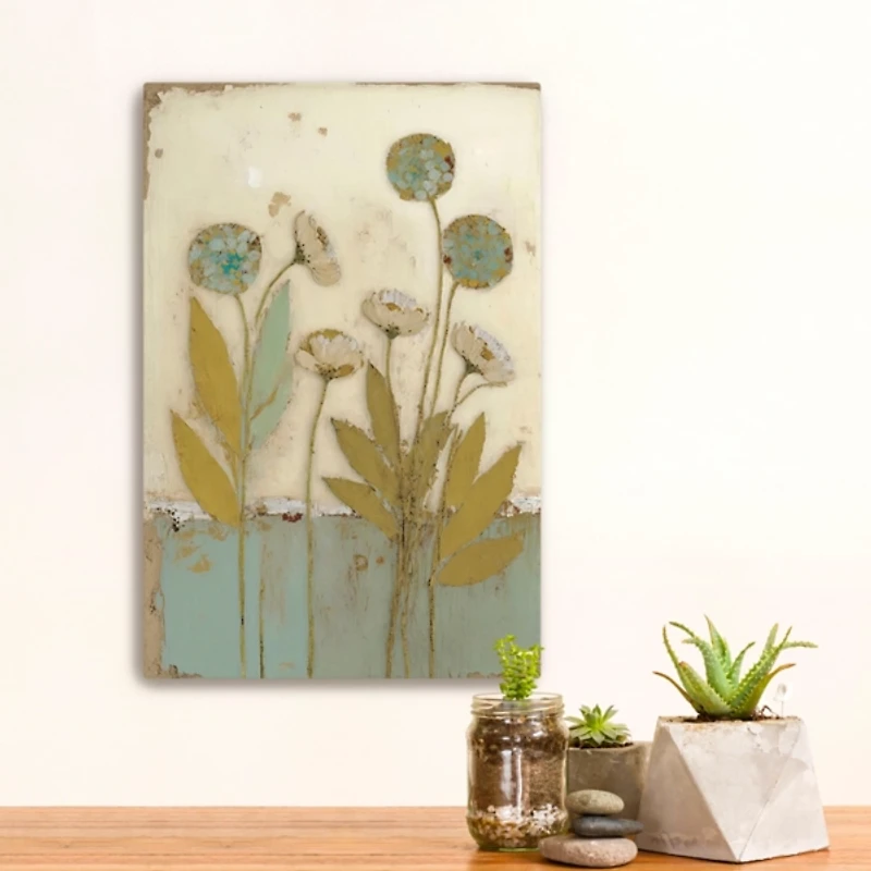 Orbloom Floral Encaustic Canvas Art Print