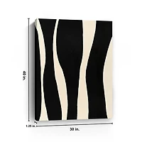 Black and White Striped Canvas Art Print