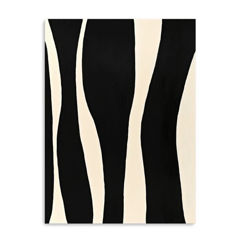 Black and White Striped Canvas Art Print