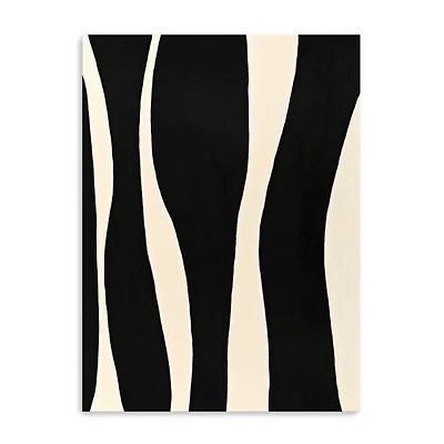 Black and White Striped Canvas Art Print