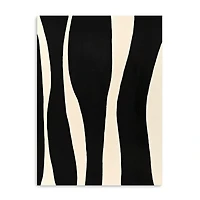Black and White Striped Canvas Art Print