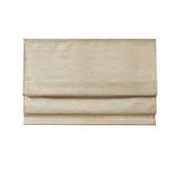 Tan Faux Silk Room Darkening Roman Shade