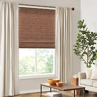 Brown Bamboo Light Filtering Roman Shade
