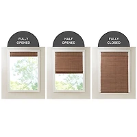 Brown Bamboo Light Filtering Roman Shade