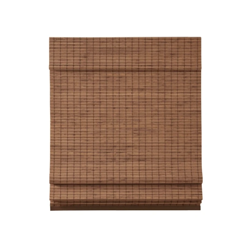 Brown Bamboo Light Filtering Roman Shade
