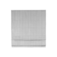Gray Basketweave Cordless Roman Shade, 33 in.