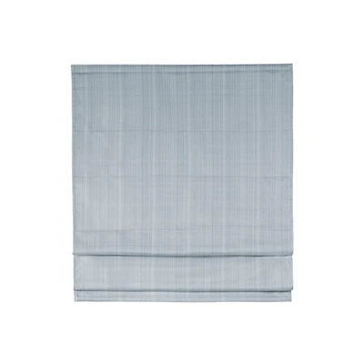 Blue Basketweave Cordless Roman Shade, 31 in.