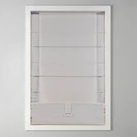 Tan Basketweave Cordless Roman Shade, 31 in.