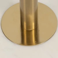 White Marble & Gold Metal Round Cocktail Table