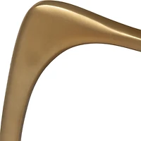 Gold Metal and Marble Modern Abstract Accent Table