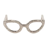 Silver Cat Eye Glasses Sculpture