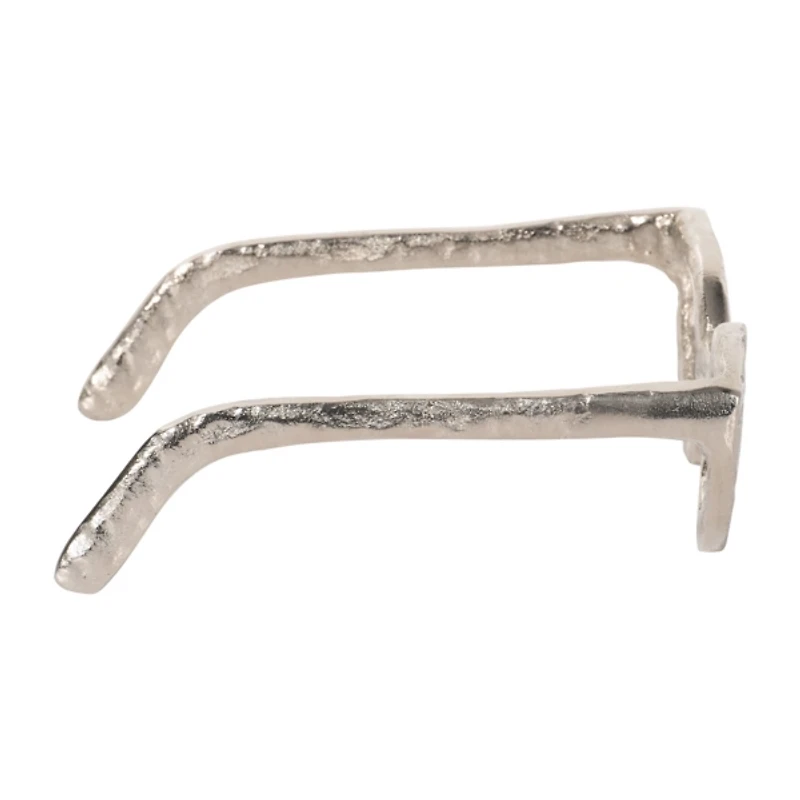 Silver Cat Eye Glasses Sculpture