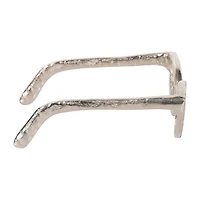 Silver Cat Eye Glasses Sculpture