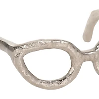 Silver Cat Eye Glasses Sculpture