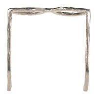 Silver Cat Eye Glasses Sculpture