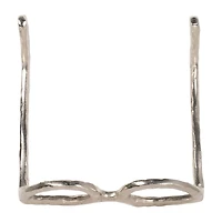 Silver Cat Eye Glasses Sculpture