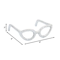 Silver Cat Eye Glasses Sculpture