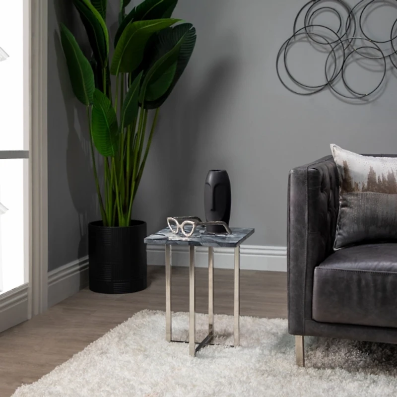 Silver Cat Eye Glasses Sculpture