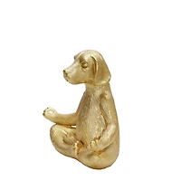 Gold Yoga Dog Statue