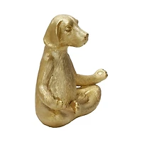 Gold Yoga Dog Statue
