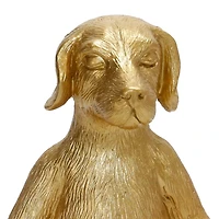 Gold Yoga Dog Statue