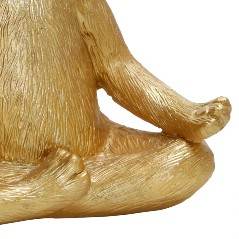 Gold Yoga Dog Statue