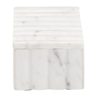 White Marble Ridged Box