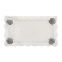 White Marble Ridged Box