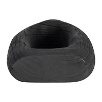 Black Wood Cut-Out Vase, 14 in.