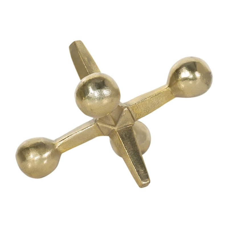 Gold Metal Jack Sculpture