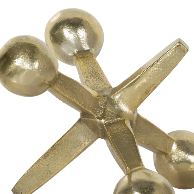 Gold Metal Jack Sculpture