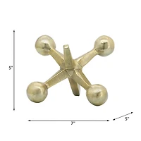 Gold Metal Jack Sculpture