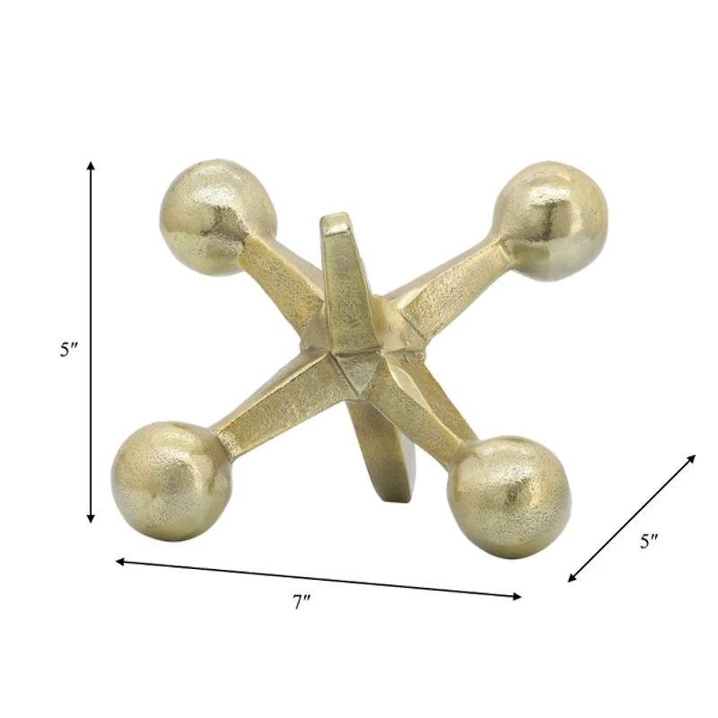 Gold Metal Jack Sculpture