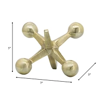 Gold Metal Jack Sculpture