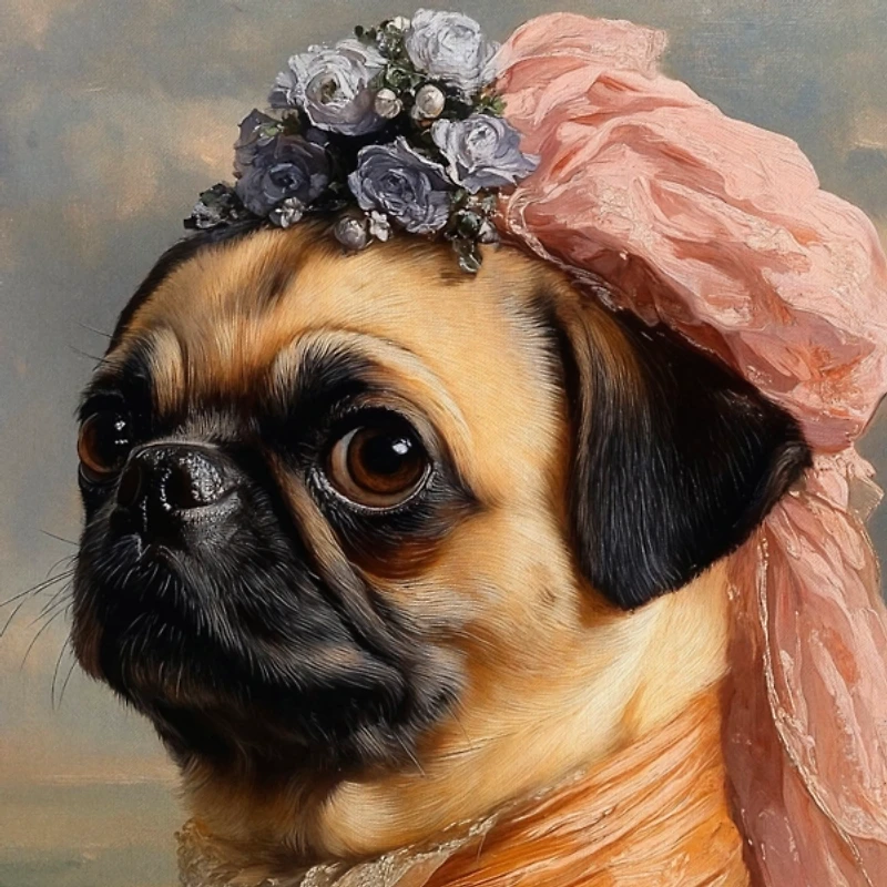 Lady Petunia Pugington Framed Art Print