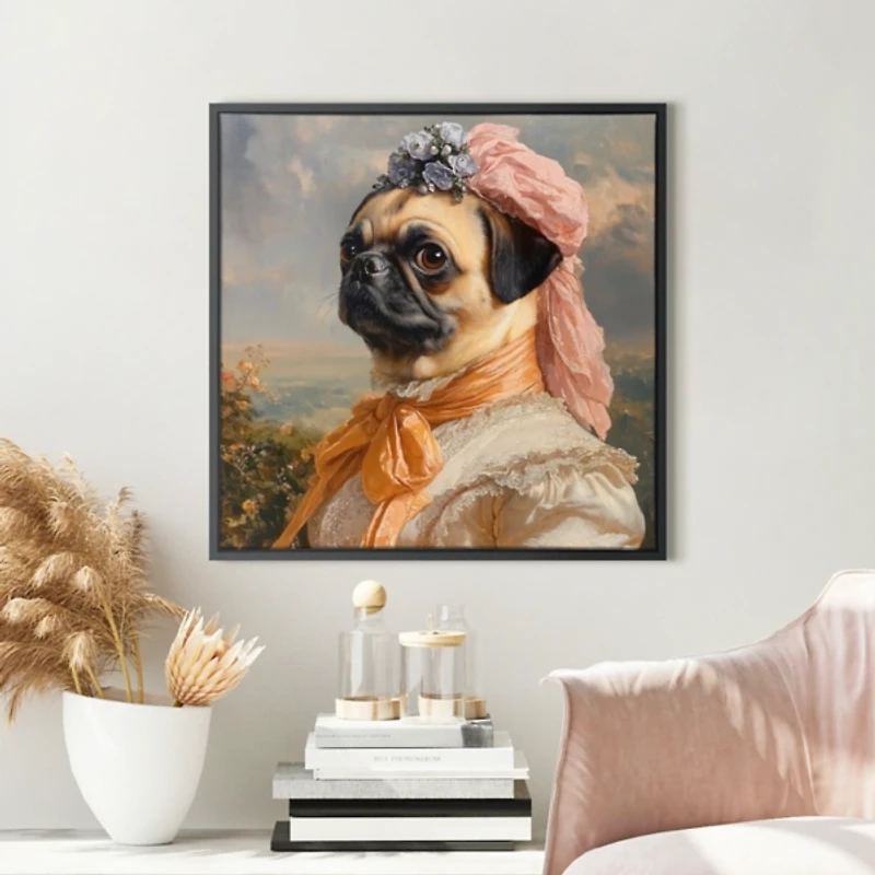 Lady Petunia Pugington Framed Art Print