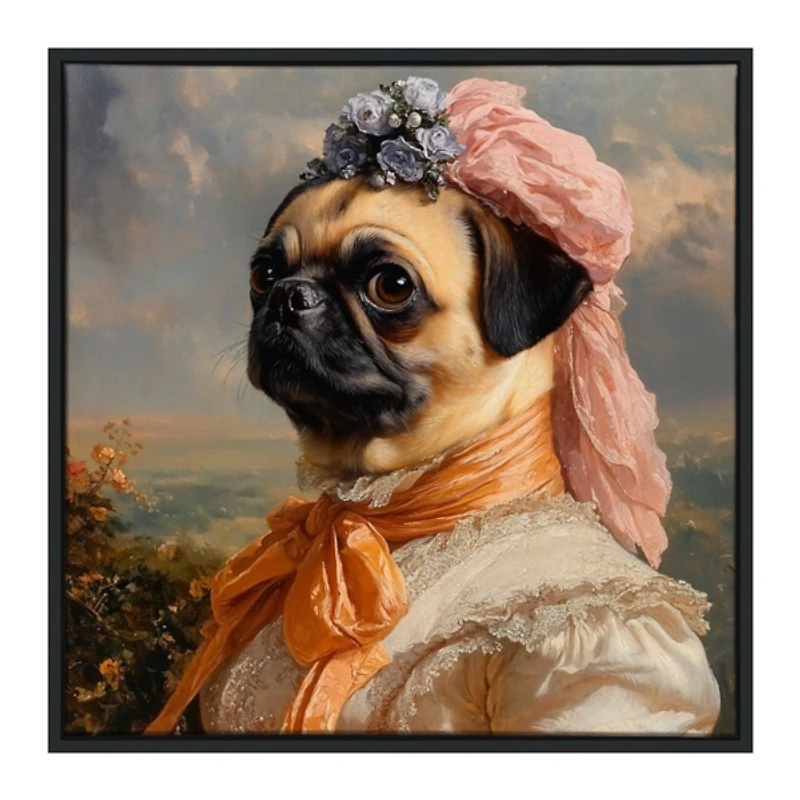 Lady Petunia Pugington Framed Art Print