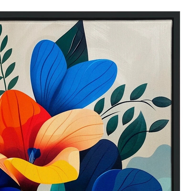 Ultra Violet Blooms II Framed Canvas Art Print