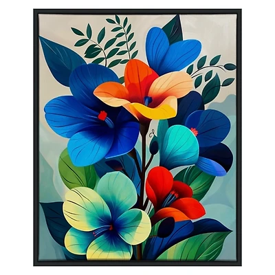 Ultra Violet Blooms II Framed Canvas Art Print